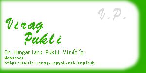 virag pukli business card